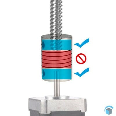 como instalar acoplador flexível para impressora 3d
