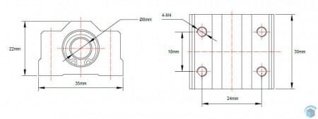 pillow block tamanho