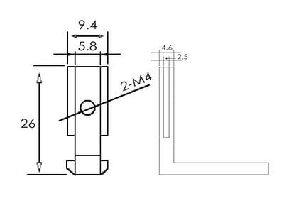 conector para perfil em L tamanho